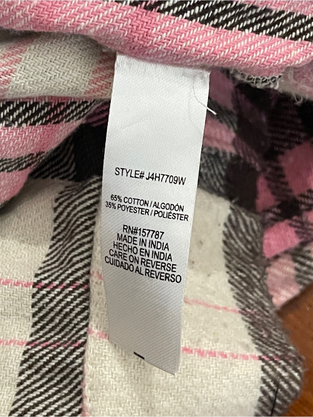 Pink Plaid Button-Front Jacket - Picture 5 of 8